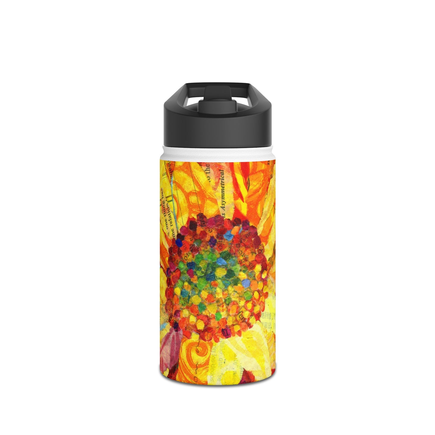 Sunflower Stainless Steel Water Bottle, Standard Lid