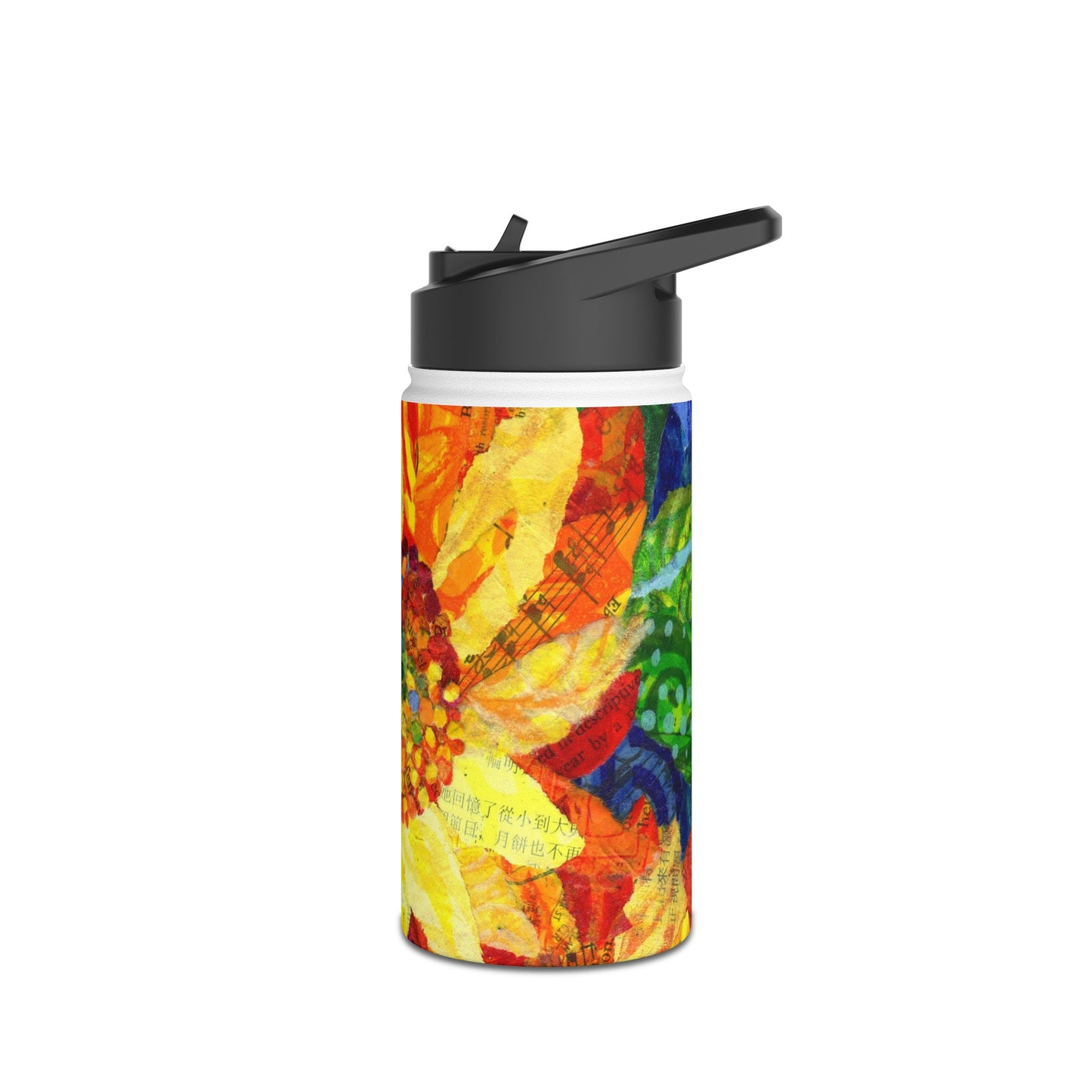 Sunflower Stainless Steel Water Bottle, Standard Lid