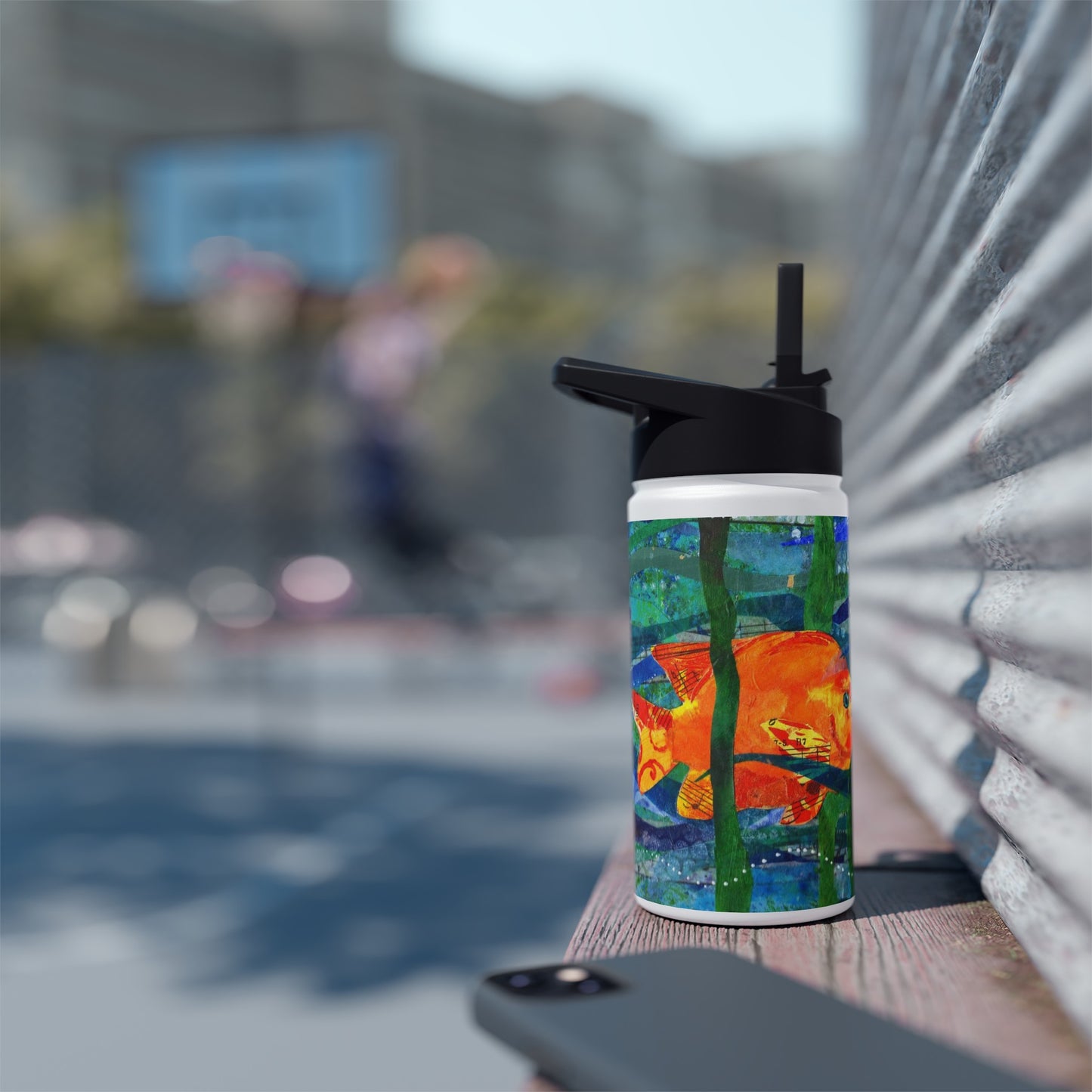 The Original Poppyfish Stainless Steel Water Bottle, Standard Lid